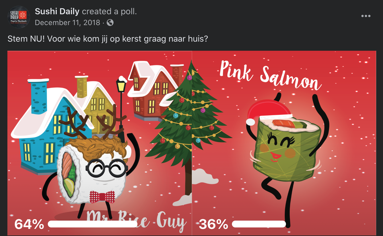 Facebook Poll - Sushi Daily Christmas Campain